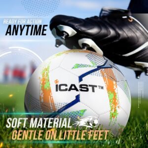 ultimate kids football ball – size 5 lightweight football durable outdoor | indoor play & training